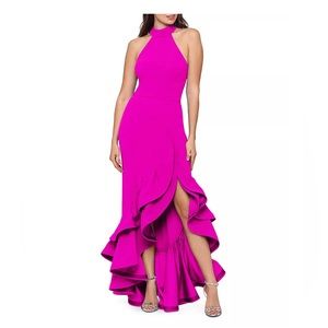 AQUA Racerback Racerback Hem Gown